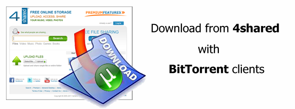 4shared torrent Download from 4shared with BitTorrent clients!