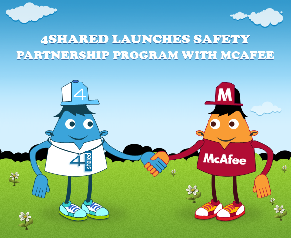 4shared launches a Safety Partnership Program with McAfee